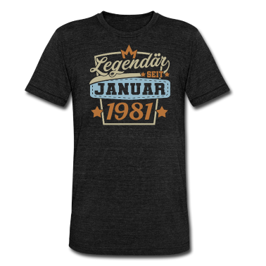 Geburtstag Geschenk Mann T-Shirt - Januar 1981 Geburtstag Männer Frauen