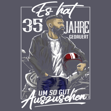 Motiv 35. Geburtstag Männer Rocker Biker