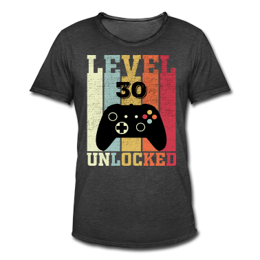 Geburtstag Geschenk Mann T-Shirt - Herren 30. Geburtstag Mann 30 Jahre Level 30 Männe