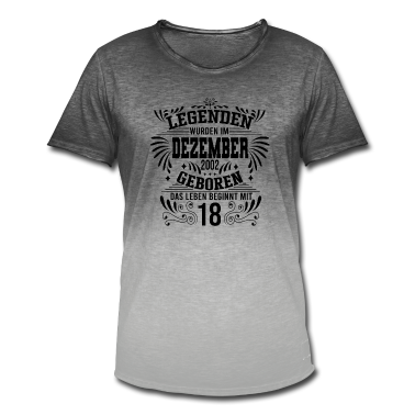 Geburtstag Geschenk Mann T-Shirt - Dezember 2002 18 Geburtstag Männer Frauen