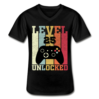 Geburtstag Geschenk Mann T-Shirt - Herren 25. Geburtstag Mann 25 Jahre Level 25 Männe