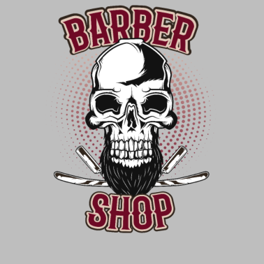 Motiv Bart Totenkopf Barber Geschenk Geburtstag Mann