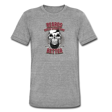 Geburtstag Geschenk Mann T-Shirt - Bart Totenkopf Barber Geschenk Geburtstag Mann