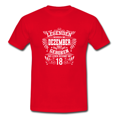 Geburtstag Geschenk Mann T-Shirt - Dezember 2002 18 Geburtstag Männer Frauen