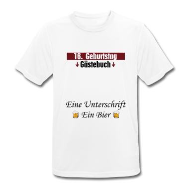 Geburtstag Geschenk Mann T-Shirt - 16 Geburtstag Mann Gästebuch