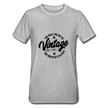 Geburtstag Geschenk Mann T-Shirt - Mann Mythos Legende Jahrgang 1981 Geburtstag
