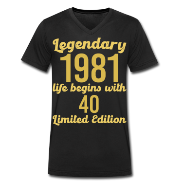 Geburtstag Geschenk Mann T-Shirt - 40. Geburtstag Männer Legendär 1981