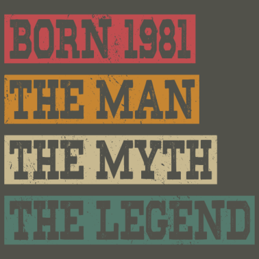 Motiv Jahrgang 1981 Geburtstag Mann Mythos Legende