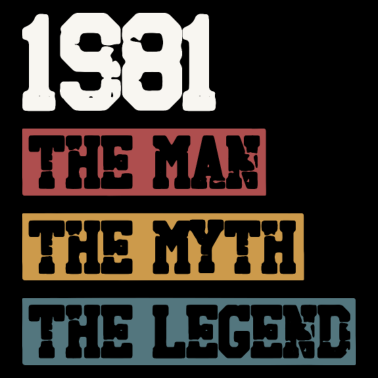 Motiv Jahrgang 1981 Geburtstag Mann Mythos Legende