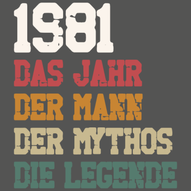 Motiv Jahrgang 1981 Geburtstag Mann Mythos Legende