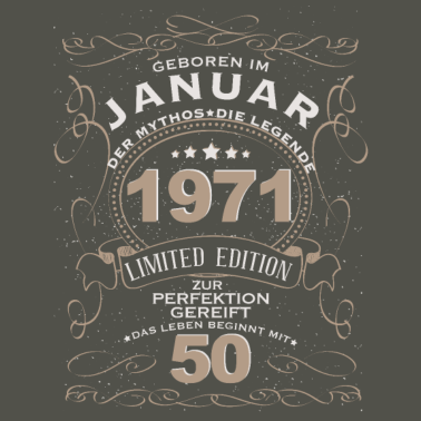 Motiv 50 Geburtstag mann mythos legende januar 1971