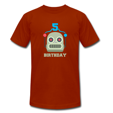Geburtstag Geschenk Mann T-Shirt - Kinder Geburtstag 5 Jahr Roboter Geburtstagsfeier