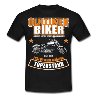 Geburtstag Geschenk Mann T-Shirt - 60. Geburtstag Mann Biker Geschenk witzig Motorrad