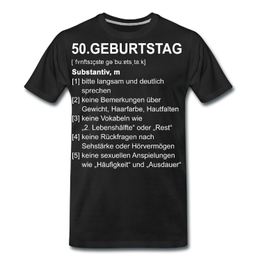 Geburtstag Geschenk Mann T-Shirt - 50. Geburtstag Geschenk Männer 50 Definition