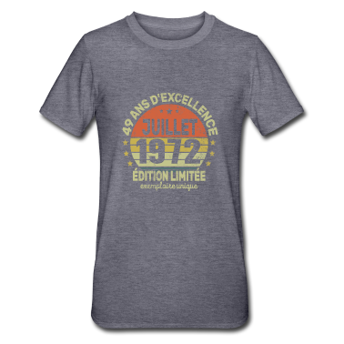 Geburtstag Geschenk Mann T-Shirt - 49 Jahre Geburtstag Mann Frau im Juli 1972