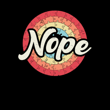 Motiv NOPE Nein Minimalistisch Negativ Puzzle