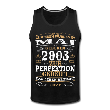 Geburtstag Geschenk Mann Tank Top - Retro Vintage Legendär Geburtstag Mai 2003