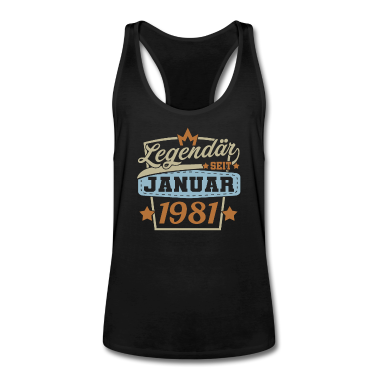 Geburtstag Geschenk Mann Tank Top - Januar 1981 Geburtstag Männer Frauen