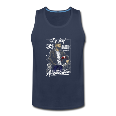 Geburtstag Geschenk Mann Tank Top - 35. Geburtstag Männer Rocker Biker