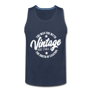 Geburtstag Geschenk Mann Tank Top - Mann Mythos Legende Jahrgang 1981 Geburtstag