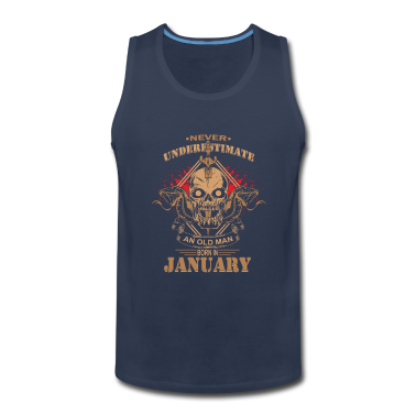 Geburtstag Geschenk Mann Tank Top - Januar Geburtstag Männer Biker Rocker Motorrad