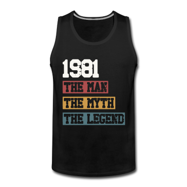 Geburtstag Geschenk Mann Tank Top - Jahrgang 1981 Geburtstag Mann Mythos Legende