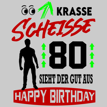 Motiv Sprüche Geburtstag Mann Gut aussehen 80