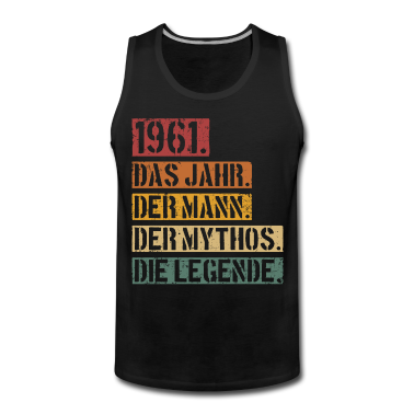 Geburtstag Geschenk Mann Tank Top - Jahrgang 1961 Geburtstag Mann Mythos Legende