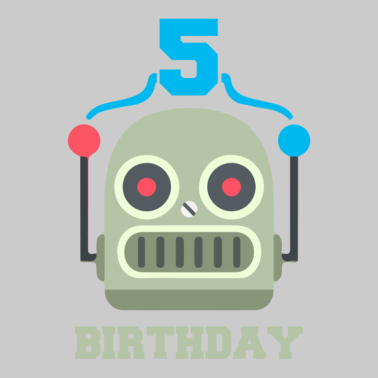 Motiv Kinder Geburtstag 5 Jahr Roboter Geburtstagsfeier