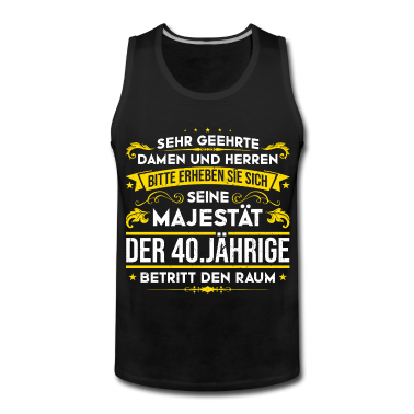 Geburtstag Geschenk Mann Tank Top - 40.Geburtstag Mann Frau Geschenk