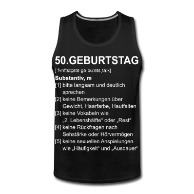 Geburtstag Geschenk Mann Tank Top - 50. Geburtstag Geschenk Männer 50 Definition