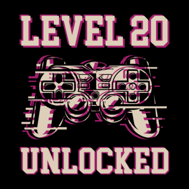 Motiv 20.Geburtstag Mann - Level 20 Unlocked