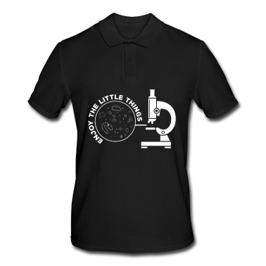 Geburtstag Geschenk Mann Poloshirt - Enjoy The Little Things Microscope Microbiology