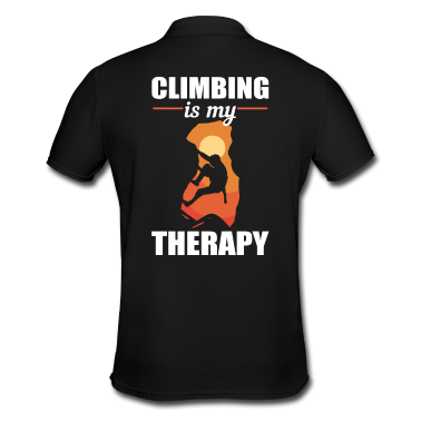 Geburtstag Geschenk Mann Poloshirt - Klettern ist meine Therapie Klettern