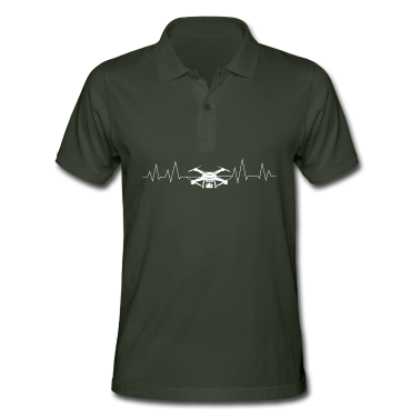 Geburtstag Geschenk Mann Poloshirt - Drohne Herzschlag Lustig Geschenk Fun Fliegen