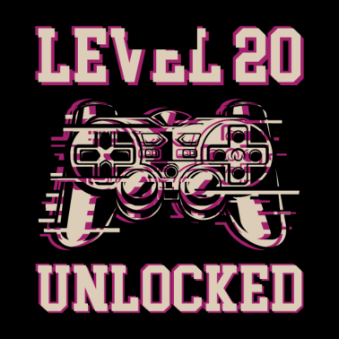 Motiv 20.Geburtstag Mann - Level 20 Unlocked