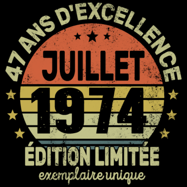 Motiv 47 Jahre Geburtstag Mann Frau im Juli 1974