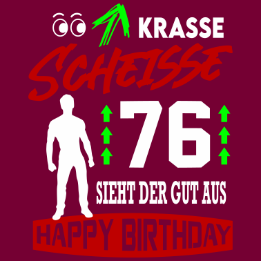 Motiv Sprüche Geburtstag Mann Gut aussehen Geschenk 76