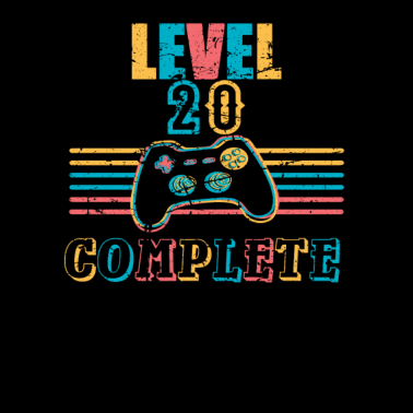 Motiv Männer 20. Geburtstag Mann 20 Jahre Level 20 Gamer