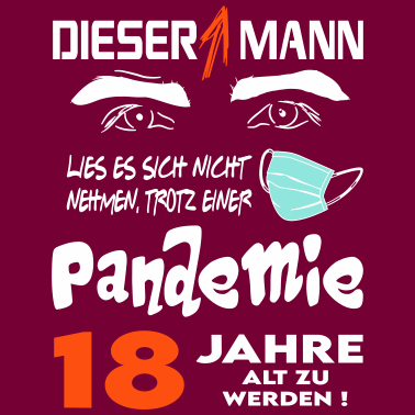 Motiv Geburtstag Mann Pandemie Lockdown Corona 18