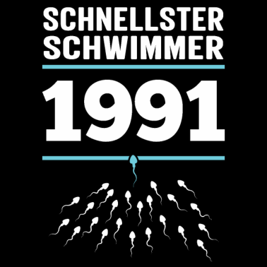 Motiv 30. Geburtstag Mann Schnellster Schwimmer 1991