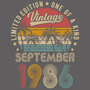 Motiv Jahrgang September 1986 Vintage Geburtstag Retro