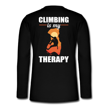Geburtstag Geschenk Mann Langarmshirt - Klettern ist meine Therapie Klettern
