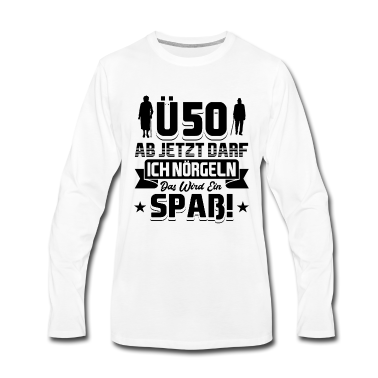 Geburtstag Geschenk Mann Langarmshirt - 50 Geburtstag Mann