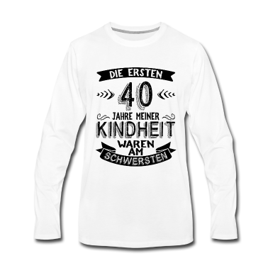 Geburtstag Geschenk Mann Langarmshirt - 40 Geburtstag Mann