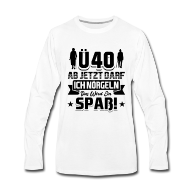 Geburtstag Geschenk Mann Langarmshirt - 40 Geburtstag Mann
