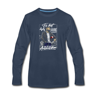 Geburtstag Geschenk Mann Langarmshirt - 44. Geburtstag Männer Biker Rocker
