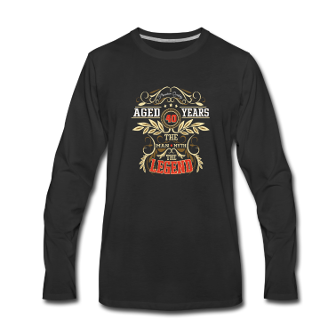 Geburtstag Geschenk Mann Langarmshirt - 40 Geburtstag Mann Mythos Legende