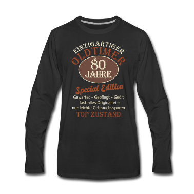 Geburtstag Geschenk Mann Langarmshirt - 80 Geburtstag Mann Herren Geschenk 80 Jahre Männer
