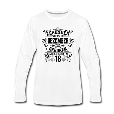 Geburtstag Geschenk Mann Langarmshirt - Dezember 2002 18 Geburtstag Männer Frauen